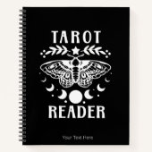 Tarot Reader Moon Phase Moth Stars Notebook Notizblock (Vorderseite)