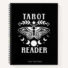 Tarot Reader Moon Phase Moth Stars Notebook Notizblock