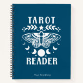 Tarot Reader Moon Phase Moth Stars Notebook Notizblock (Vorderseite)