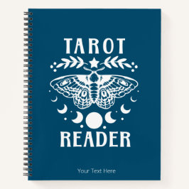 Tarot Reader Moon Phase Moth Stars Notebook Notizblock