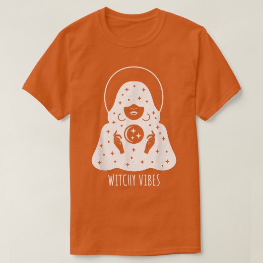 Tarot Reader Witchy Vibes Spooky Halloween Graphic T-Shirt (Design vorne)