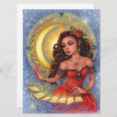 Tarot Reader Zodiac Sinti und Roma Girl Fantasy Ku (Vorne/Hinten)