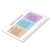 Tarot Reading 11" x 8,5" Notepad Notizblock (angewinkelt)