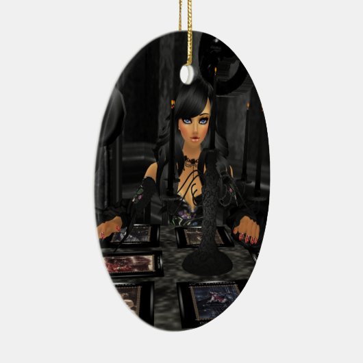 Tarot Reading Oval Ornament (Rechts)