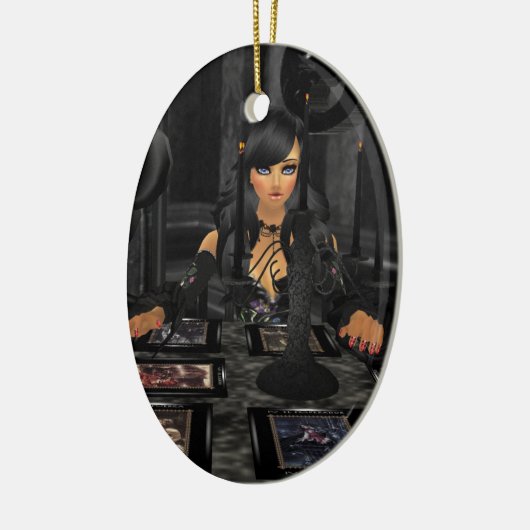 Tarot Reading Oval Ornament (Links)