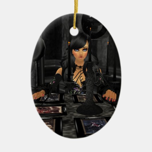 Tarot Reading Oval Ornament (Vorne)