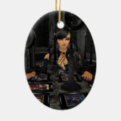 Tarot Reading Oval Ornament (Hinten)