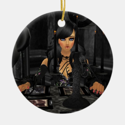 Tarot Reading Round Ornament (Vorne)