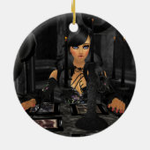 Tarot Reading Round Ornament (Hinten)
