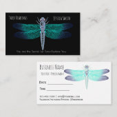 Tarot Readings Dragon Fly Stylish Aqua Colors Terminkarte (Vorne/Hinten)