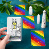 Tarot-Regenbogenflagge "Diverse, Equal, Stolz". LG Spielkarten (InSitu)