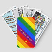 Tarot-Regenbogenflagge "Diverse, Equal, Stolz". LG Spielkarten (Rückseite)