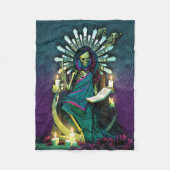 Tarot Sankt Muerte - die hohe Priesterin Fleecedecke (Vorderseite)