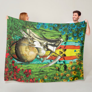 Tarot Sankt Muerte - die Welt Fleecedecke