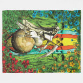 Tarot Sankt Muerte - die Welt Fleecedecke (Vorderseite (Horizontal))