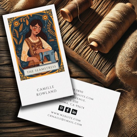 Tarot Seamstress Business Card Visitenkarte