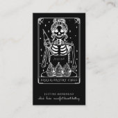 Tarot Skeleton Baker Whisk Cupcake Black Visitenkarte (Vorderseite)