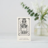 Tarot Skeleton Baker Whisk Cupcake Creme Visitenkarte (Stehend Vorderseite)