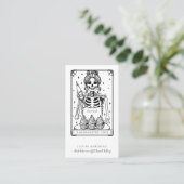 Tarot Skeleton Baker Whisky Cupcake Business Card Visitenkarte (Stehend Vorderseite)