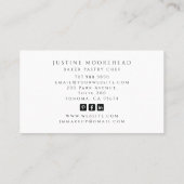 Tarot Skeleton Baker Whisky Cupcake Business Card Visitenkarte (Rückseite)