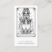 Tarot Skeleton Baker Whisky Cupcake Business Card Visitenkarte (Vorderseite)