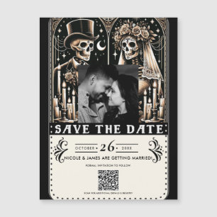 Tarot Skeletons Bräunen Hochzeit speichern das Dat Magnetkarte