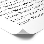 TAROT-Skelette Bride & Groom Seating Poster (Ecke)