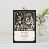 TAROT-Skelette Einladung (Stehend Vorderseite)