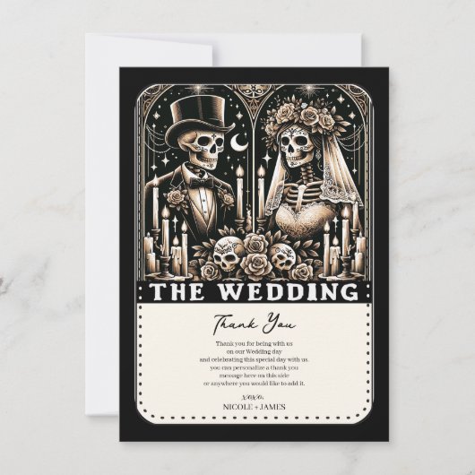 TAROT-Skelette Einladung (Vorderseite)