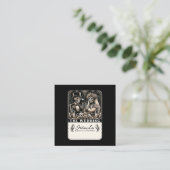 TAROT-Skelette Quadratische Visitenkarte (Stehend Vorderseite)