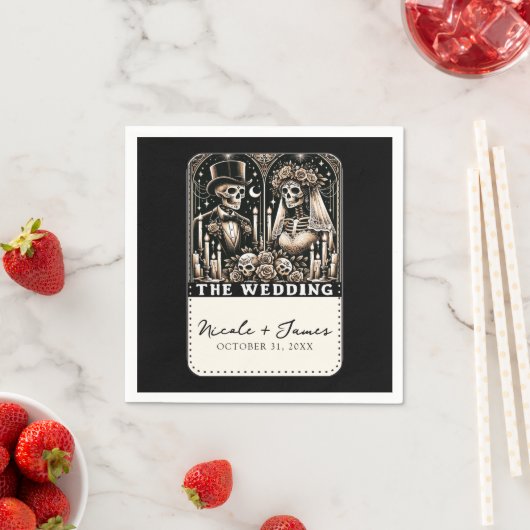 TAROT-Skelette Serviette (Beispiel)