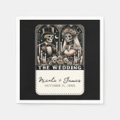 TAROT-Skelette Serviette (Vorderseite)