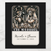 TAROT-Skelette Weinetikett (Einzelnes Label)