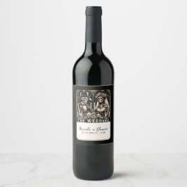 TAROT-Skelette Weinetikett