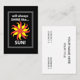 Tarot-Sonne Mystisches Tarot Visitenkarte