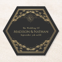 Tarot Sun and Moon Wedding Paper Untersetzer