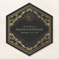 Tarot Sun and Moon Wedding Paper Untersetzer