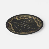 Tarot Sun and Moon Wedding Pappteller (Schrägansicht)