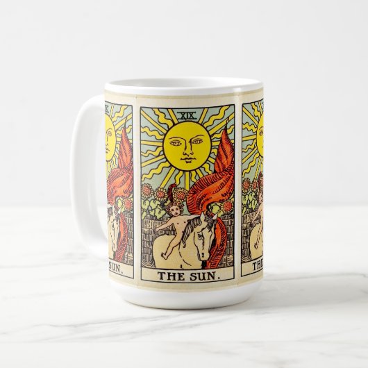 Tarot Sun Card Kaffeetasse (Vorderseite Links)