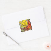 Tarot Sun Card Quadratischer Aufkleber (Umschlag)