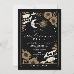 Tarot Sun Moon Align Halloween Spirits Einladung