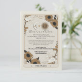 Tarot Sun Moon - Hochzeitkarten Begleitkarte (Stehend Vorderseite)