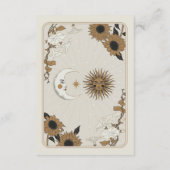 Tarot Sun Moon - Hochzeitkarten Begleitkarte (Rückseite)
