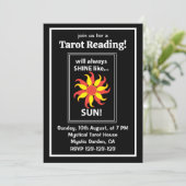 Tarot Sun Mystical Tarot Einladung (Stehend Vorderseite)