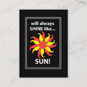 Tarot Sun Mystical Tarot Visitenkarte (Vorderseite)