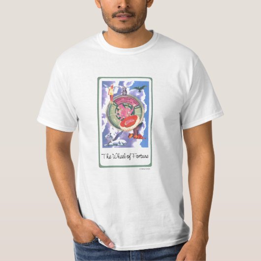 Tarot T: Glücksrad T-Shirt (Vorderseite)