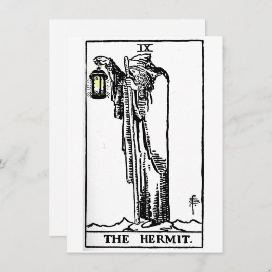 Tarot: The Hermit Notecards Mitteilungskarte (Vorne/Hinten)