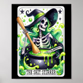 Tarot The Stirrer Funny Halloween Tarot Card Poster (Vorne)