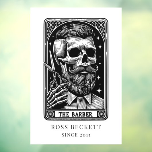 Tarot Thema Vintag Barber Fensteraufkleber (Blatt 3)