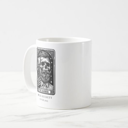 Tarot Thema Vintag Barber Kaffeetasse (Vorderseite Links)
